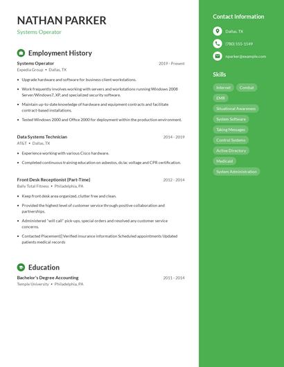 Resume example 4