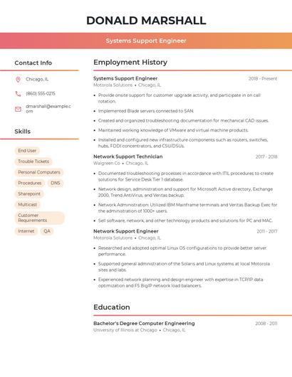 Resume example 3