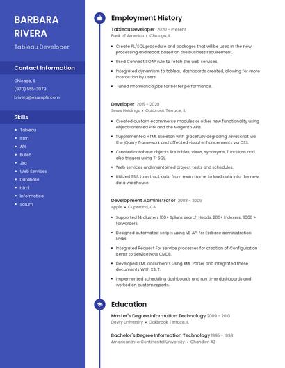 Resume example 5