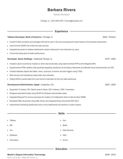 Resume example 1