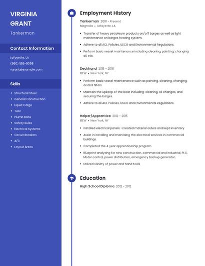 Tankerman Resume