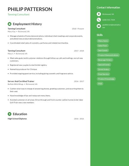 Resume example 4