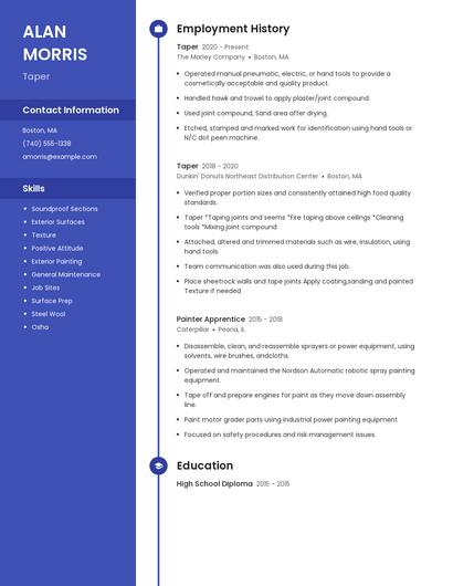 Taper Resume