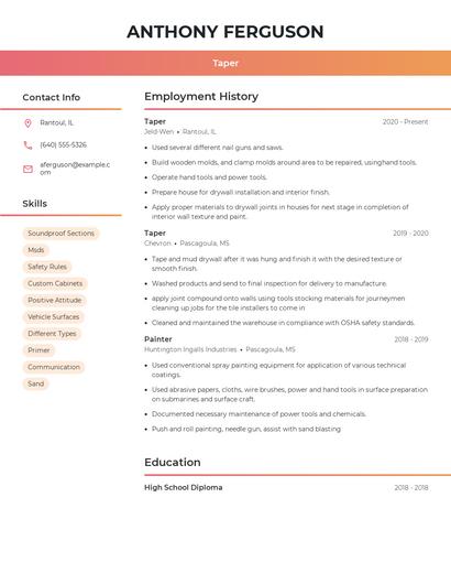 Taper Resume