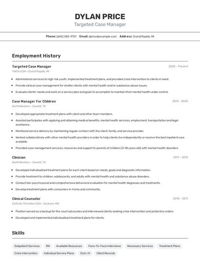 Resume example 2