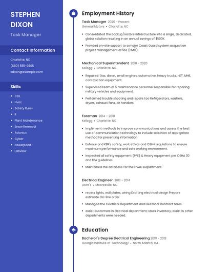 Task Manager Resume
