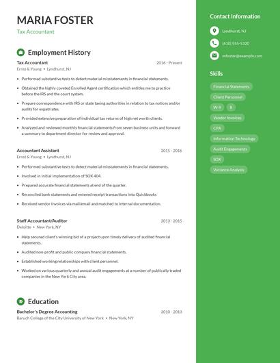 Resume example 5