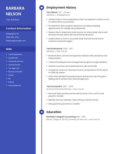 Resume example 5