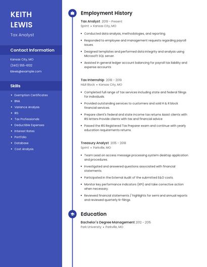 Resume example 5