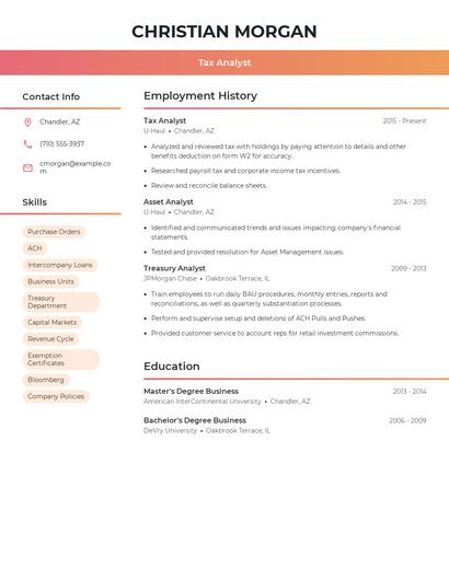 Resume example 3