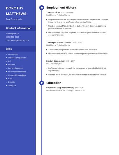 Resume example 4