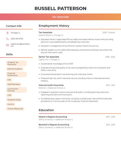 Resume example 3