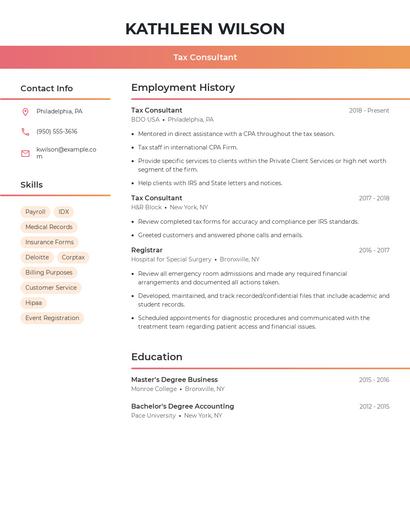 Resume example 3
