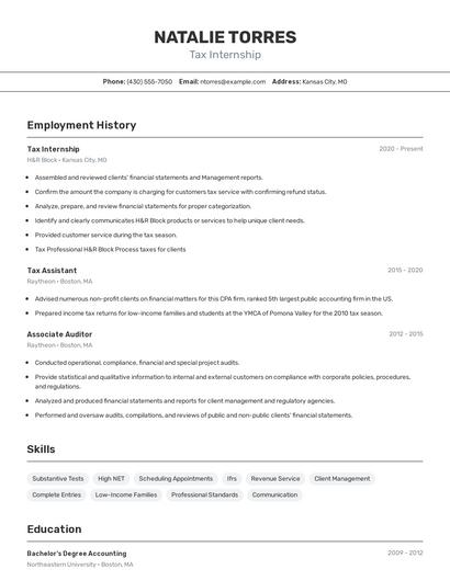 Resume example 2