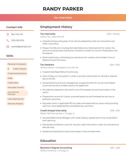Resume example 3