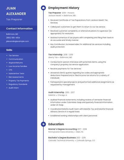 Resume example 5
