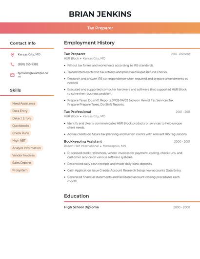 Resume example 3