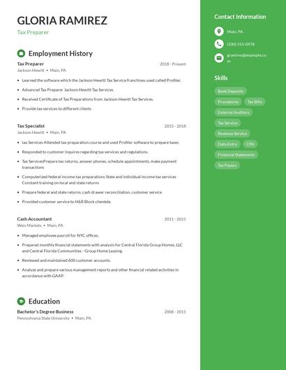 Resume example 4