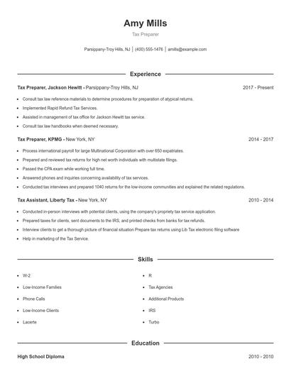 Resume example 1