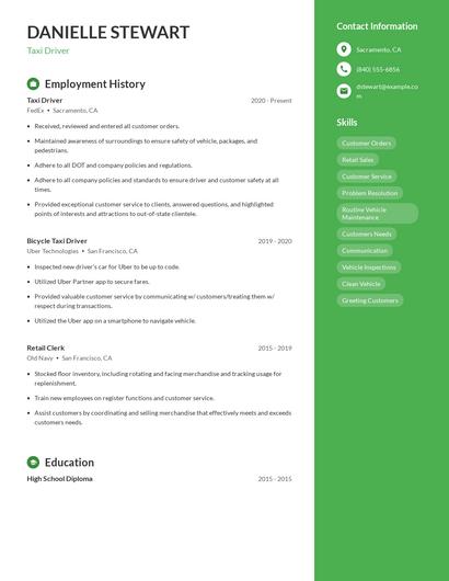 Resume example 5