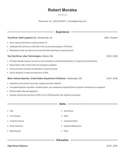 Resume example 1
