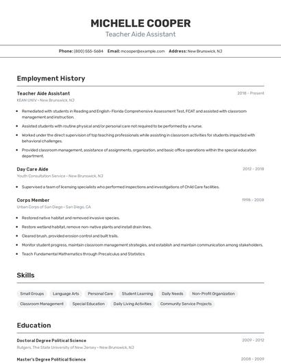 Resume example 2