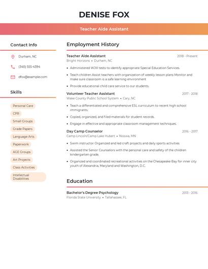 Resume example 3
