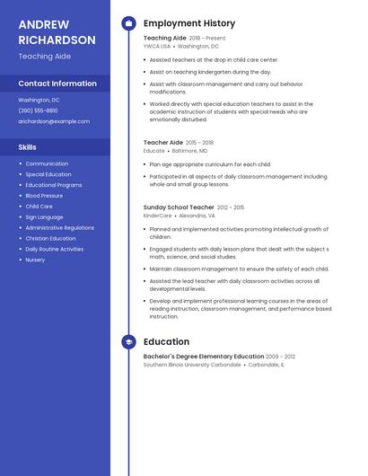 Teaching Aide Resume