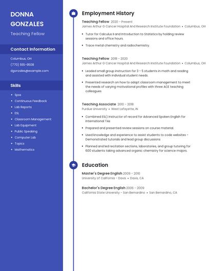 Resume example 4