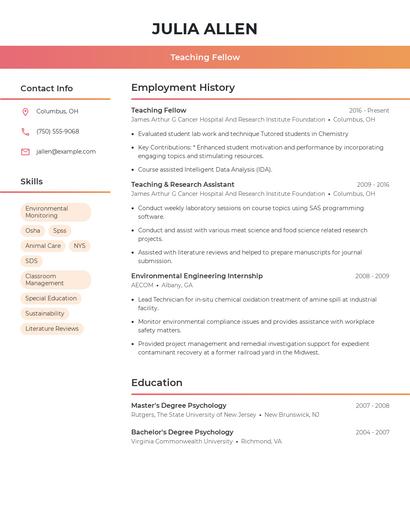 Resume example 3