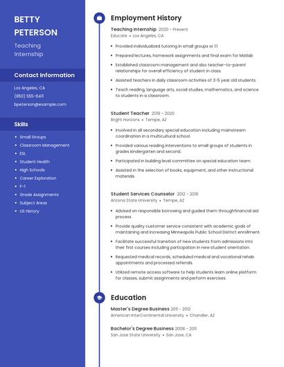 Resume example 4