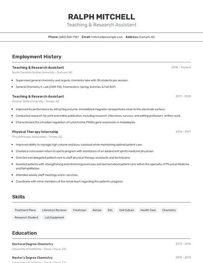 Resume example 2