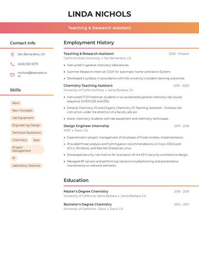 Resume example 3