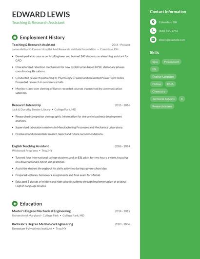 Resume example 4