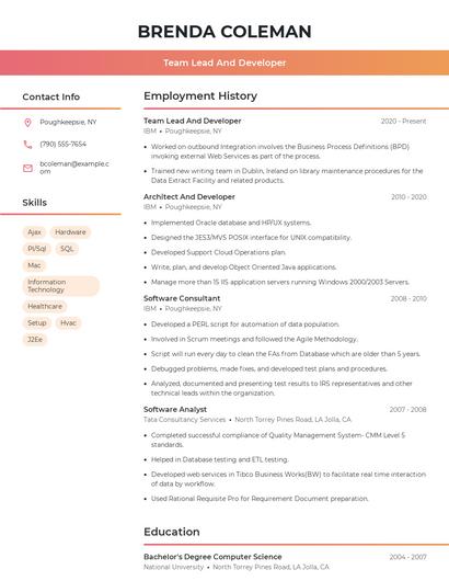Resume example 3