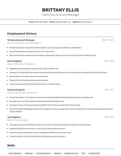 Resume example 2