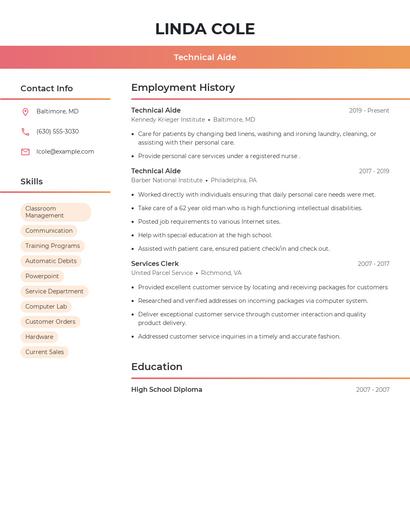 Resume example 3