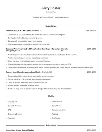 Resume example 1