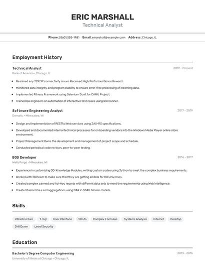 Resume example 2