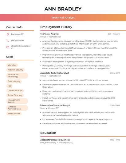 Resume example 3