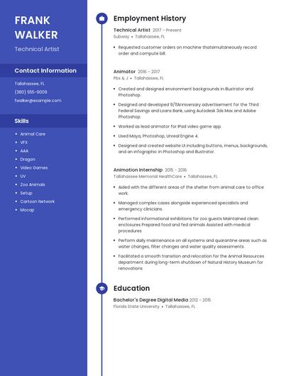 Technical Artist Resume