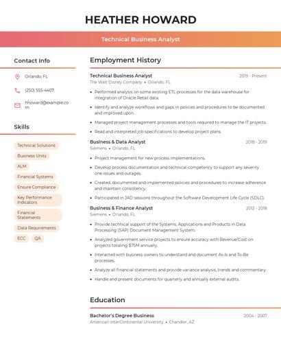 Resume example 3
