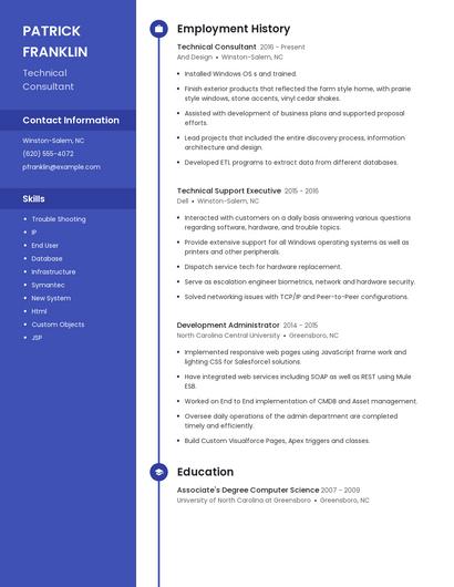 Resume example 5