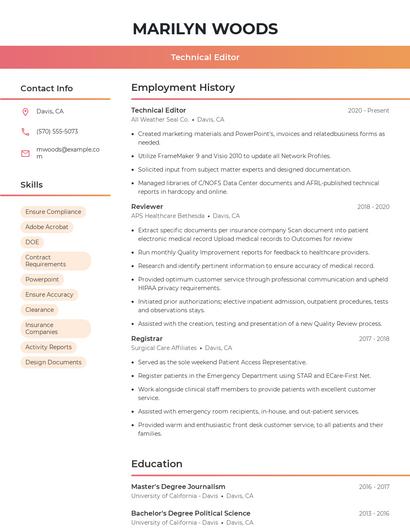 Resume example 3