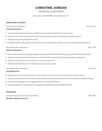 Technical Illustrator Resume