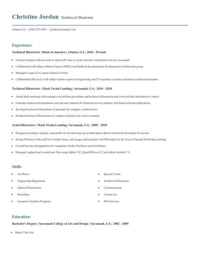 Technical Illustrator Resume