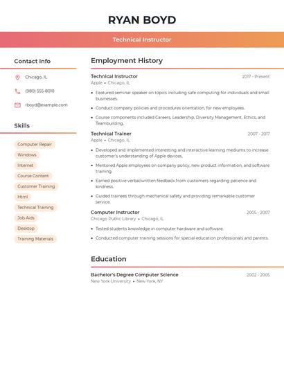 Resume example 3