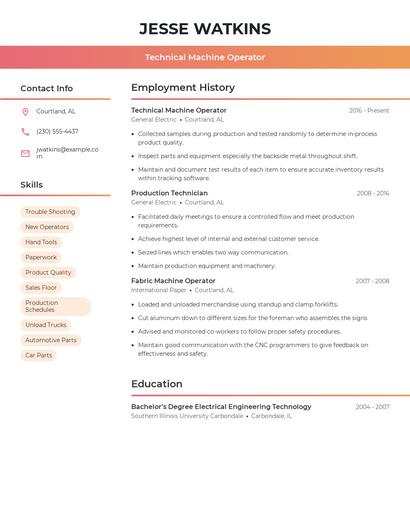 Resume example 3