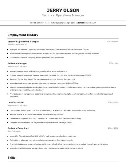 Resume example 2