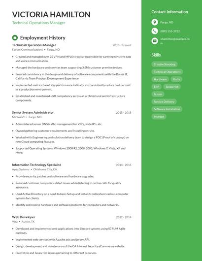 Resume example 4